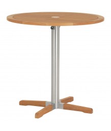 Barlow Tyrie - Equinox High 100cm Circular Bistro Table with Teak Top